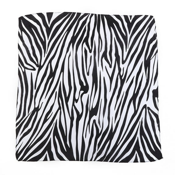 lanema Women Men Zebra Stripes Print Bandana Square Scarf Hip Hop Sports Cycling Headband Headwrap Festival Cotton Wristband Neck Tie