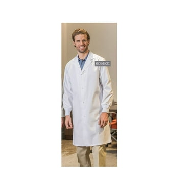 Men’s Premium Lab Coats Knit Cuffs Poly Cotton Snap Closures Fabric twill 5.5oz Poplin 65/35 Poly/Cott design 2 Pockets or No Pockets Color WHITE Available sizes XS-XL (Sold as 2's/ Pack)