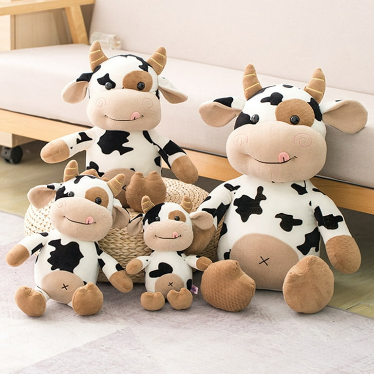 SANWOOD Cow Plush Doll Cow Toy Cute Cattle Plush Stuffed Animals Cattle Soft Doll Kids Birthday Gift