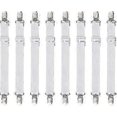 thumbnail image 1 of 8pcs (60cm To 200cm) Adjustable Fitted Sheet Bed Sheet Tensioner, Adjustable Tensioners, Fits All Beds And Mattresses, White, 1 of 5