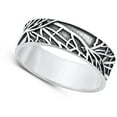 thumbnail image 4 of Tree Branches Forest Wild Ring .925 Sterling Silver Band Jewelry Female Male Unisex Size 6, 4 of 4