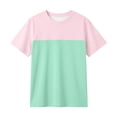 Boys Geometric Color Block Fashion Short Sleeve T-Shirt – Splicing ...