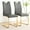 Charcoal, variant on Of 2 Modern Dining Chairs, Faux Leather Seat With Gold Metal Legs, Ergonomic For Kitchen, Room, Bedroom, Waterproof, , Aesthetic, Clean Easily Chairs Padded And Legs. For Various Rooms. Ergonomic,