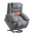 thumbnail image 3 of Bestier Massage Recliners for Elderly, Power Lift Recliner Chair with Heat and Vibration for Living Room,Grey, 3 of 11