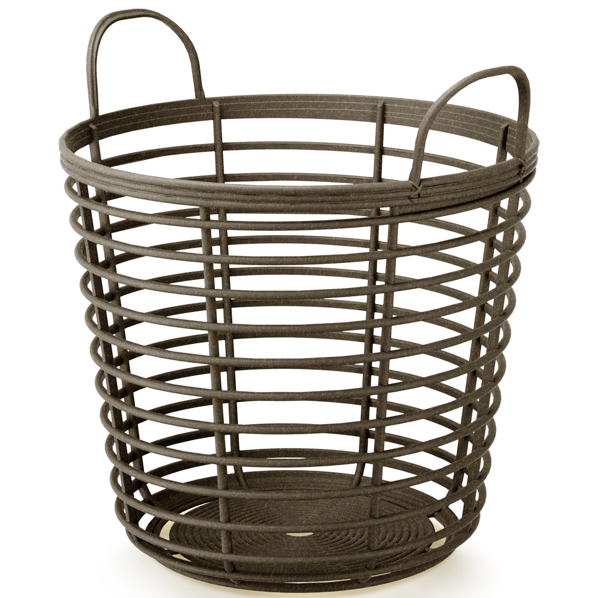 PRISP Oaka Storage Basket - Decorative Woven Bin With Handles For Blankets, Toys, Laundry