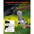 thumbnail image 3 of VEVOR Adjustable Trailer Hitch 2.5" Receiver 8" Drop Tri-Ball Hitch 18500 lbs, 3 of 9