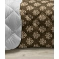 thumbnail image 3 of Brown and White Down Alternative Comforter, Hand Drawn Style Pattern with Coffee Tea Cups Donuts and Sweets, Microfiber Quilt for All Season, 5 Sizes, Dark Brown and White, by Ambesonne, 3 of 3