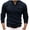 Navy, variant on Men's Shirt Quarter Zip Work Daily Wear Long Sleeve Comfortable Plain Pocket Regular Fit Top,S