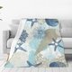 thumbnail image 1 of Fotbe Algae Corals and Seashells Manta de Franela Acolchonada con Estampado, Súper Suave y Esponjosa, Extra Grande para Sofá, Cama, Uso Todo el Año-60"x50", 1 of 7