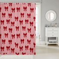 thumbnail image 2 of Manfei Red Princess Bowtie Shower Curtain 72Wx78L,Coquette Bow Bath Curtain, 2 of 5