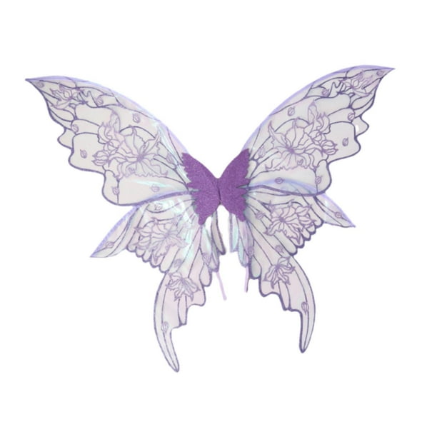 Alas de hada para mujer, alas de princesa mariposa para cosplay, ideales para fiestas y cumpleaños. Púrpura