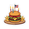 thumbnail image 7 of Yatrandify Vinyl Cartoon Stickers Waterproof Burger Stickers DIY Notebooks Laptops Suitcases, 7 of 7