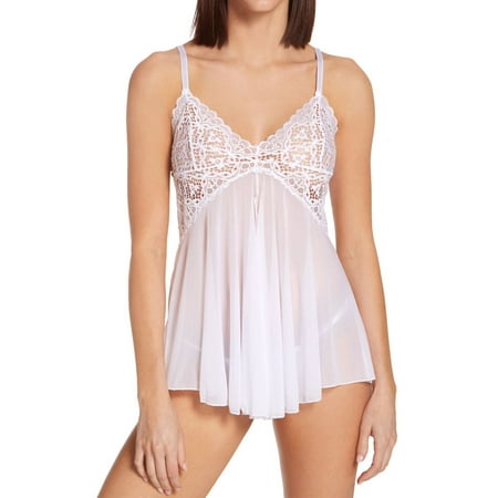 

Women s Shirley of Hollywood 3271 Babydoll Strappy Lace (White L)