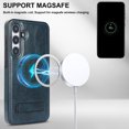 thumbnail image 5 of Allytech Case for Samsung Galaxy S23 FE, Hidden Kickstand PU Leather [Compatible with MagSafe] Case, [Anti-Drop & Shockproof] Ultra Slim Retro Protective Case for Women Men - Blue, 5 of 8
