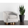 thumbnail image 2 of Sunpan Hazel 19" Modern Fabric Swivel Lounge Chair in Belfast Heather Gray, 2 of 9