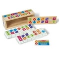 thumbnail image 6 of Melissa & Doug Dominoes Tabletop Game with 28 Colorful Tiles in Wooden Storage Box, 6 of 10