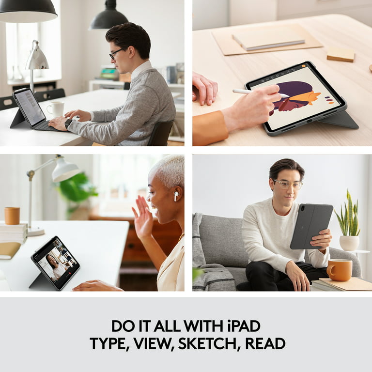 Logitech Combo Touch iPad Air (4th, 5th gen - 2020, 2022) Keyboard 