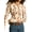Apricot Color, variant on Women'S Floral Knitted Long Sleeve Crew Neck Going Out Slim Fit Tops Fall Outfits Trendy Clothes Apricot Color S