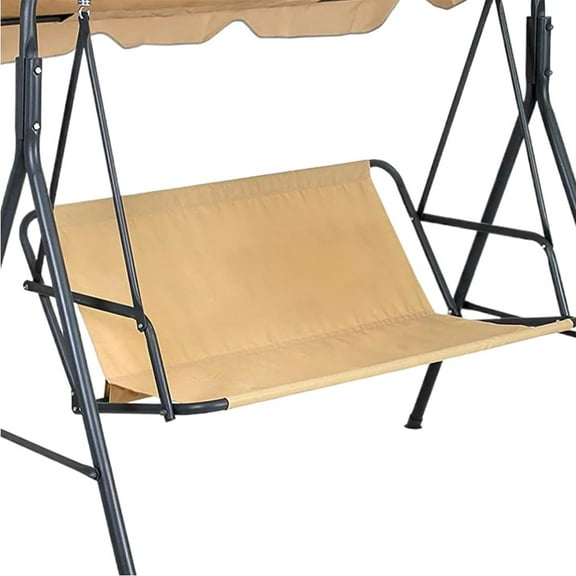 Swing Seat Cover Replacement Swings Chair Bench Cover 600D Thickened Oxford Cloth Waterproof Porch Patio Swing Cushion Covers Replacement for Outdoor Garden Pale Goldenrod 54x19.7x19.7in Goldenrod