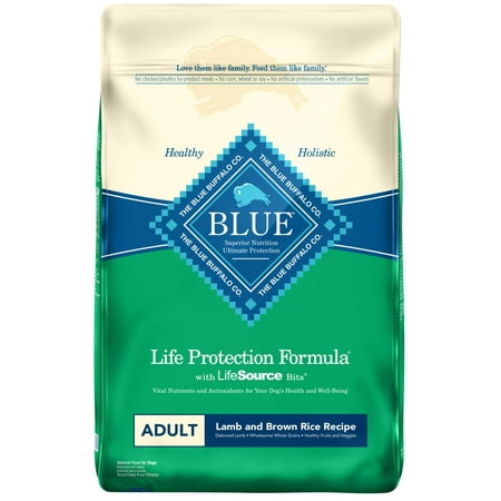 Blue Buffalo Life Protection Formula Lamb and Brown Rice Dry Dog Food for Adult Dogs, Whole Grain, 22 lb. Bag