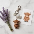 thumbnail image 6 of Votnto Highland Cow Keychain with Birthstone Charm, Resilience & Strength Reminder Accessory, Inspirational "Still Standing Tall" Keyring for Daily Motivation, 6 of 6