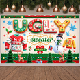 thumbnail image 2 of Colorful Design Ugly Sweater Party Decorative Banner Christmas Theme Festive Decoration for Holiday Celebration Indoor Party Winter Event, 2 of 9