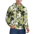 thumbnail image 2 of Honeii Hawaii Palms Pattern Mens Hoodies Men's Loose Sleeve Sweatshirt,Pullover Hooded Sweatshirt for Men,Essentials Hoodie-Small, 2 of 7