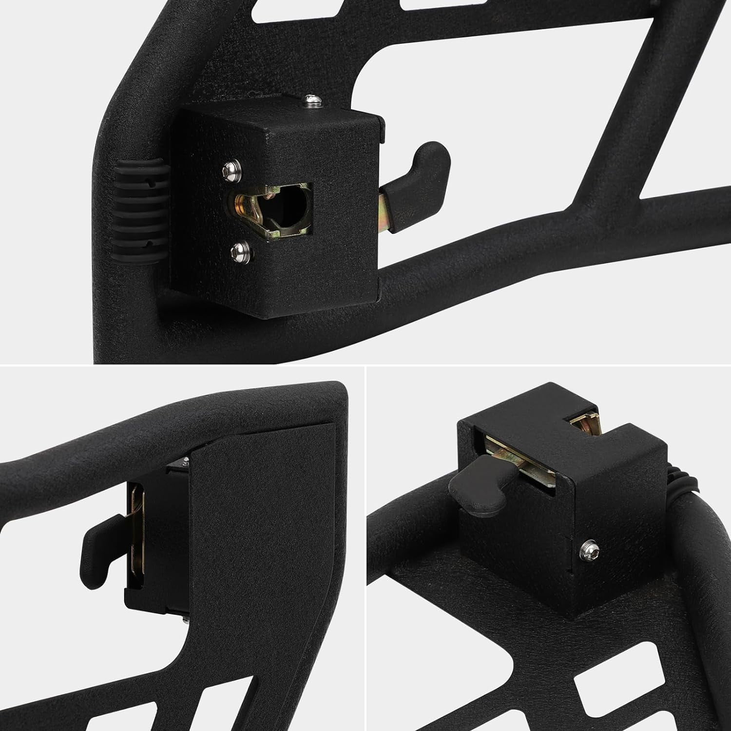 Off-Road SafariTubu larDoors Compatible with Jeep Wrangler JK 2007-2018 (2-Door Only) - Set of 2 Half Tube Doors for Offroad Trail Adventure