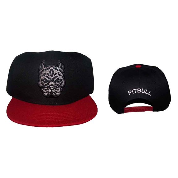 Pitbull Snap Back Flat Brim  Baseball Cap Embroidered Uni-Sex Style  -- FREE USA Shipping--   (CapMx93)