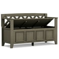 thumbnail image 3 of Amherst 48 inch Wide Solid Wood Transitional Entryway Bench in Farmhouse Grey, 3 of 14