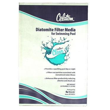 Celatom Diatomite  Diatomaceous Earth Pool Filter Media for D.E Filters 25 Pounds SPB25BX