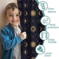 thumbnail image 3 of Blackout Kids Curtains,Dark Blue Celestial Body Pattern Childrens Insulated Curtains Set Of 2,Bedroom Essentials,Toddler Room Decor 42"x54", 3 of 5