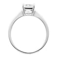 thumbnail image 2 of Women's Wedding Gift Solitaire Ring 1CT Princess Cut Natural Moissanite 14K White Gold Plated Silver, 2 of 2
