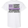 thumbnail image 3 of Inktastic Epilepsy Awareness Purple Ribbons and Flag T-Shirt, 3 of 5