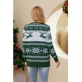 thumbnail image 3 of Uvplove Women's Ugly Christmas Cardigan Long Sleeve Open Front Knit Cardigans Sweater with Pockets F Christmas Green-M,S-2XL, 3 of 8