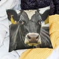 thumbnail image 2 of SHANXI Milk Cow Decorative Throw Pillowcases Botanical Sunflower Printed Pillow Cases Cushion Covers Western Farm Animal Skin Black White Cushion Cases 20x20in, 2 of 5