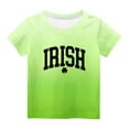 thumbnail image 4 of Fesfesfes Festive Kids' St. Patrick's Day Shamrock Print Tee Soft Cotton Round Neck Short Sleeve Top for Boys and Girls 3-14 Years Casual Holiday T Shirt and Everyday Wear(Mint Green,5 Years), 4 of 5