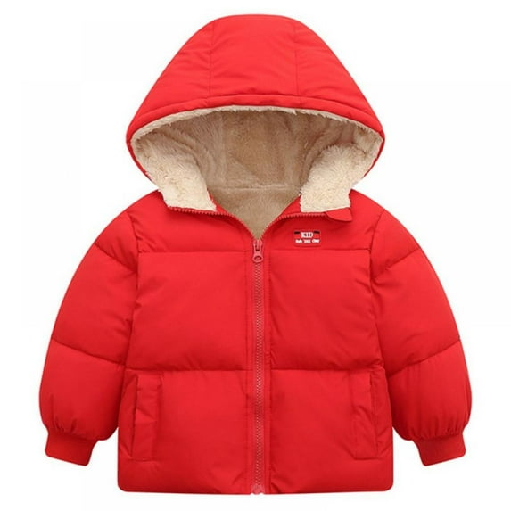 Bullpiano Toddler Baby Hooded Down Jacket Boys Girls Kids Thicken Warm Winter Coat Outerwear Red 4-5T
