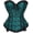 Deep Green, variant on Pink Corset Plus Size Bustier Top Women Overbust Floral Lace Lingerie Victorian Burlesque Costume Halloween 2XL