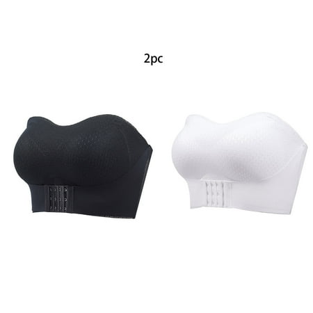 Itsame 2PC Bras for Women s Full Support Everyday Casual Bra Set Standard Straps Wireless Comfort Bralette White Size L