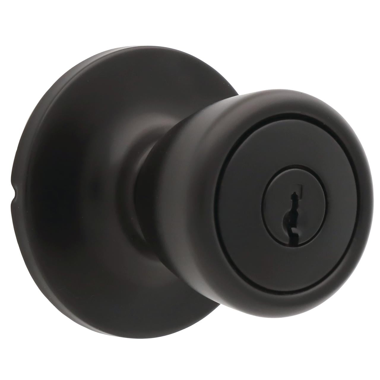 Lokhaus Keyed Entry Tulip Doorknob Matte Black 2 Count