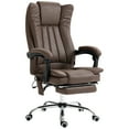 thumbnail image 3 of Vinsetto Microfiber Office Chair, High Back Computer Chair with 6 Point Massage, Heat, Adjustable Height and Retractable Footrest, Coffee, 3 of 10