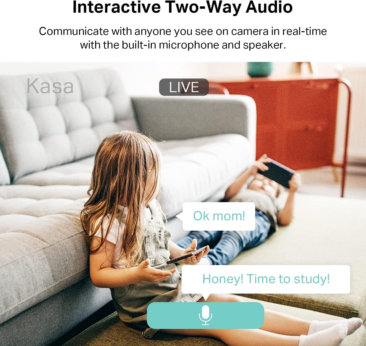 2K+ Indoor Pan/Tilt Wired Security Camera - Works as a Baby Monitor & Pet Camera, Motion Detection & Tracking, 2-Way Audio, Night Vision, Subscription-Free Local Storage or Optional Cloud, KC410S