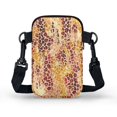 thumbnail image 2 of HELLHERO Floral Leopard Print Travel Crossbody Purse Adjustable Shoulder Strap Polyester Adult 4.33"x1.97"x7.09" for Casual Use, 2 of 7