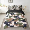 thumbnail image 2 of Erosebridal Violet Camouflage Bedding Twin Size, Vintage Army Bed Set, Military Theme Reversible Bed in a Bag Twin size, Super Cozy Room Decoration, 7pcs, 2 of 6
