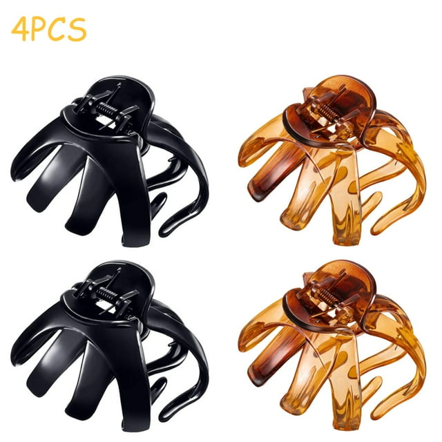 Dsseng 4Pcs No-Slip Grip Hair Claw Clips Octopus Clip Claw Hair Clip
