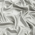 thumbnail image 3 of 3 Piece Gray Silky Satin Bed Sheets Twin with Deep Pockets, Luxury Silk Feel Satin Twin Size Sheet Set Bedding Set (1 Flat Sheet,1 Fitted Sheet,1 Pillow case), 3 of 12