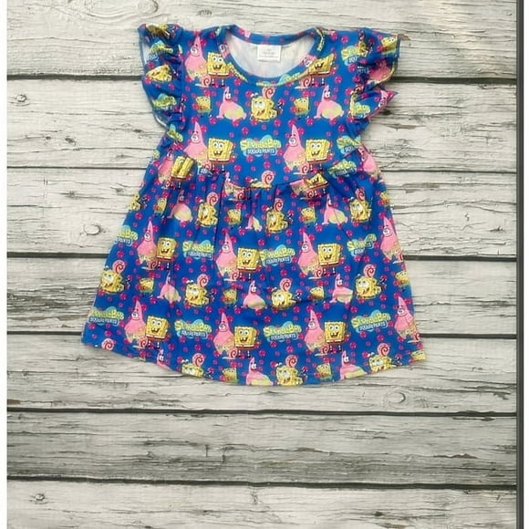 Sponge Bob Robe Tournoyante pour Tout-Petits et Filles