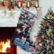 thumbnail image 1 of Blue Exorcist Tema: Calcetines de Navidad, fino lino blanco para colgar en escaleras y chimenea, decoración navideña para el hogar, regalo de Navidad.54cm×38cm, 1 of 5