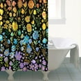 thumbnail image 4 of Dark Pioneer Flower Pattern Shower Curtain 72"x72" ,Bathroom Decorative Shower Curtains Set with 12 Hooks,Modern Waterproof Washable Shower Curtain, 4 of 6